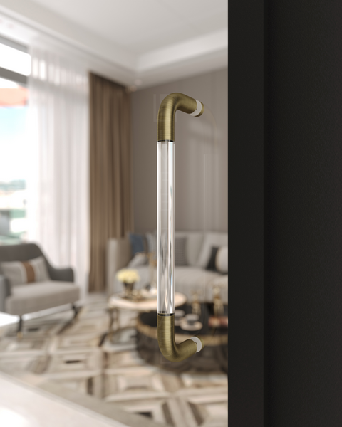 Acrylic Metal Shower Door Handle
