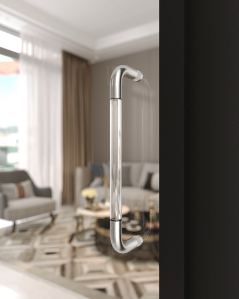 Acrylic Metal Shower Door Handle
