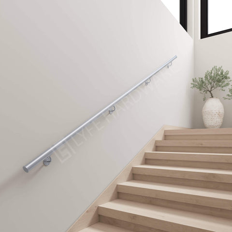 Custom Brushed Stainless Steel Handrail Kit (with End Caps)