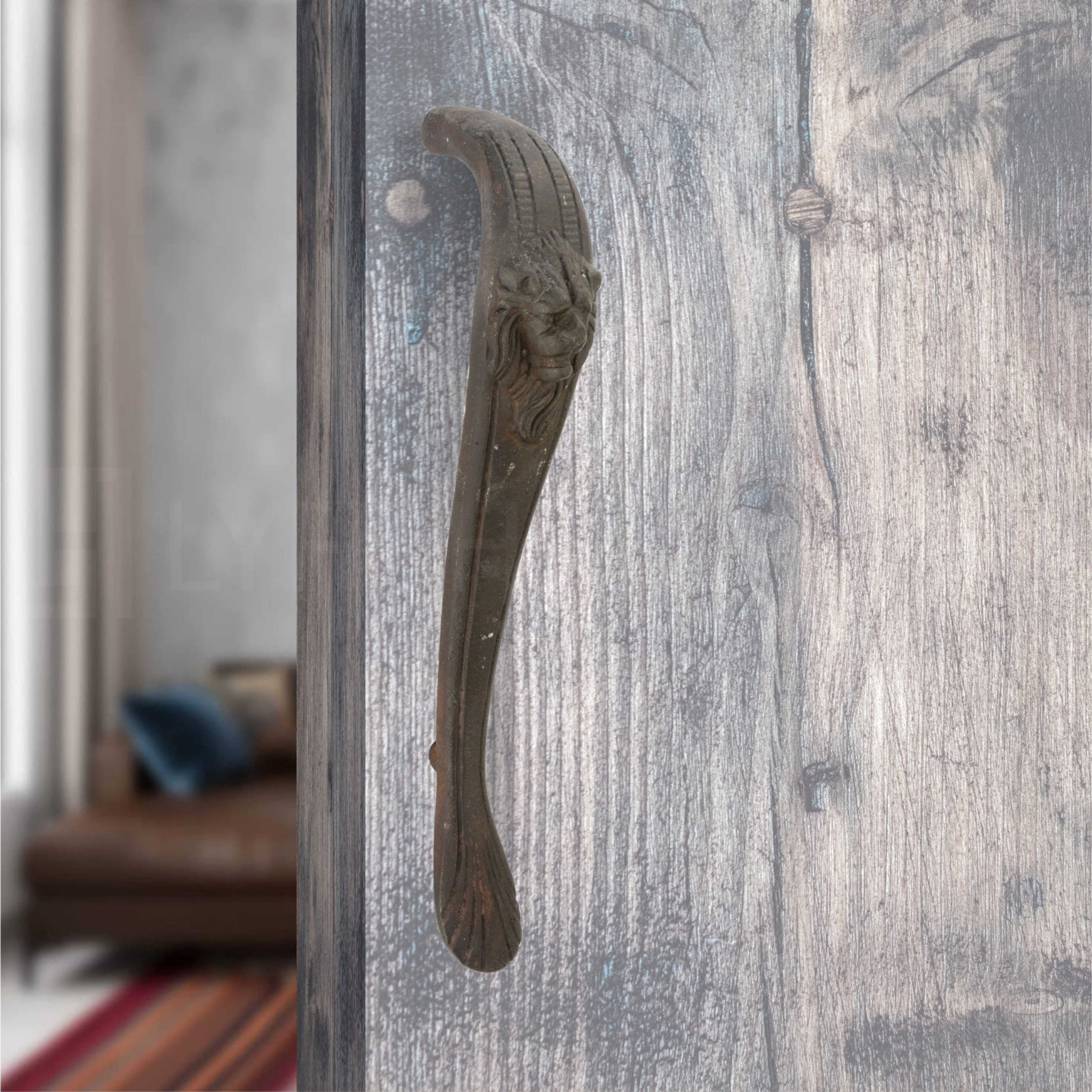 Lion- Iron Door Pull Handle – Lyfe Hardware Lion- Iron Door Pull Handle – Lyfe Hardware