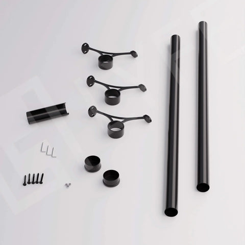 Custom Matte Black Bar Foot Rail Kit
