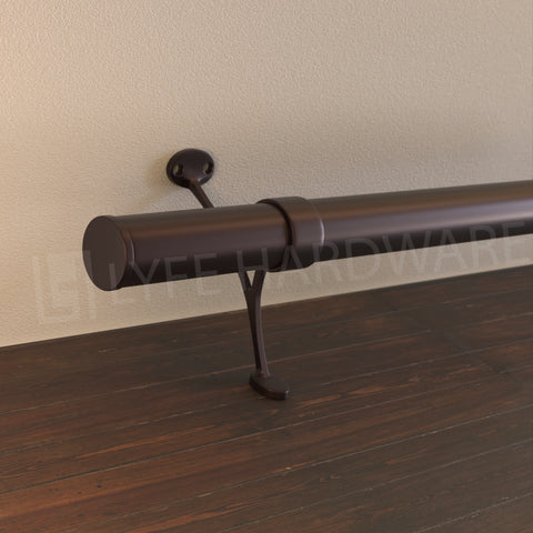 Custom Oil Rubbed Bronze Bar Foot Rail Kit