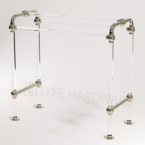 Acrylic Lucite Standing Towel Rack