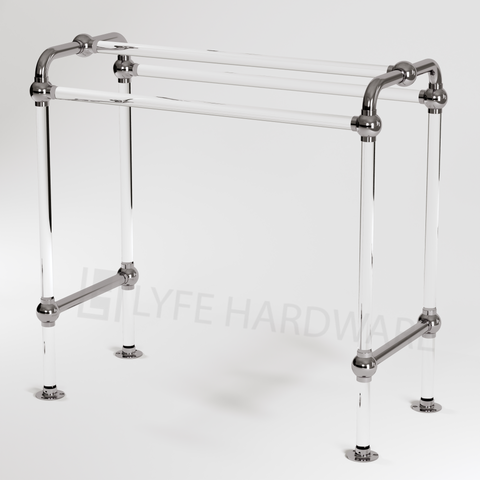 Acrylic Lucite Standing Towel Rack