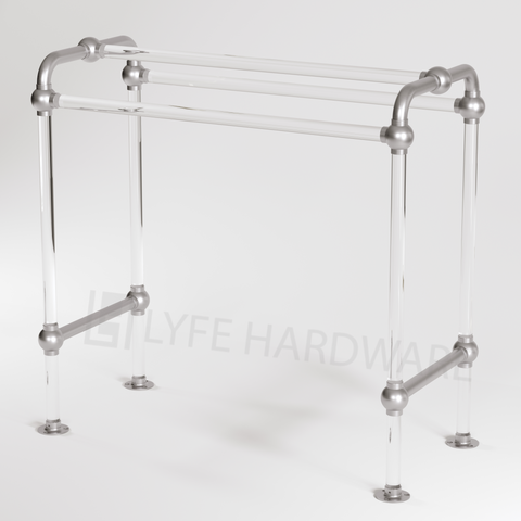 Acrylic Lucite Standing Towel Rack