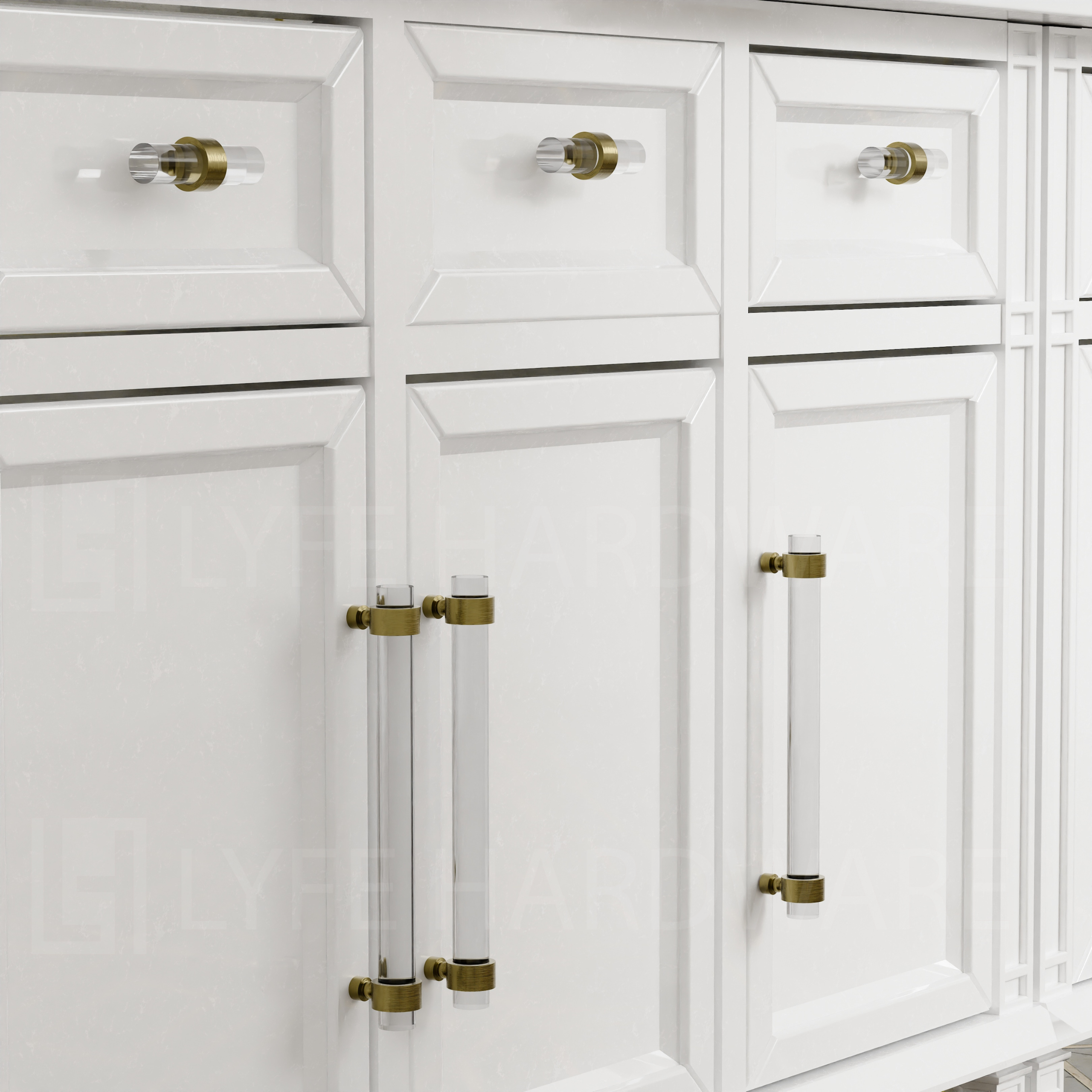 Acrylic Crown Drawer Pull - Polished Chrome / 11 In | Lucite Cabinet Knobs | Lyfe Hardware Acrylic Crown Drawer Pull - Polished Chrome / 11 In | Lucite Cabinet Knobs | Lyfe Hardware