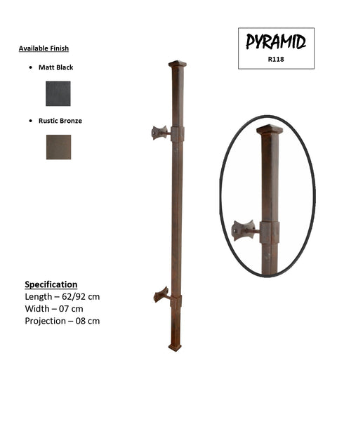 Pyramid- Iron Door Pull Handle