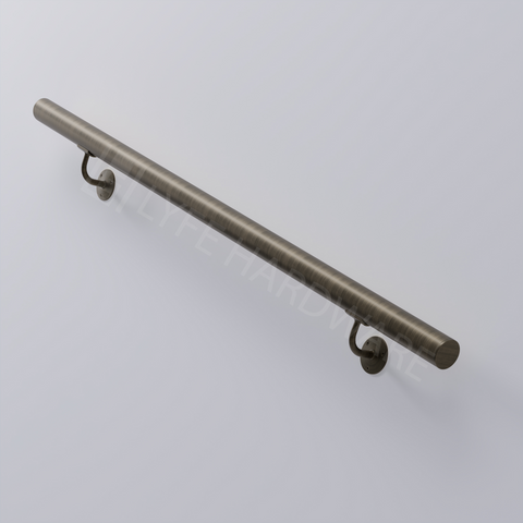 Custom Antique Brass Handrail Kit (with End caps)