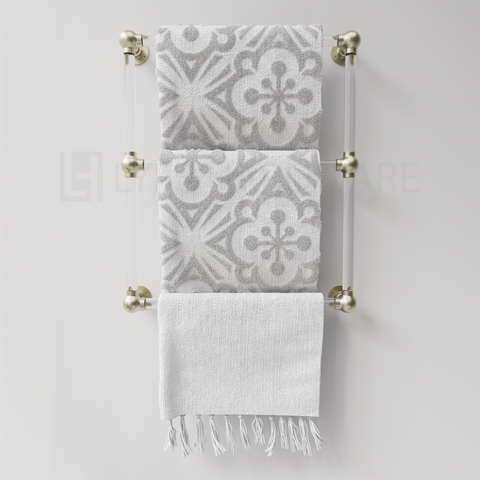 Acrylic Lucite Three Bar Bathroom Towel Rack