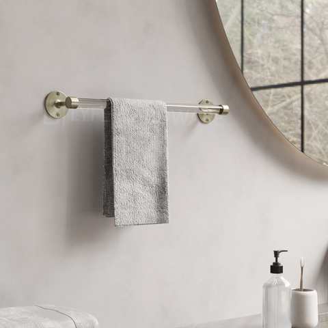 Deco End Acrylic Towel Bar