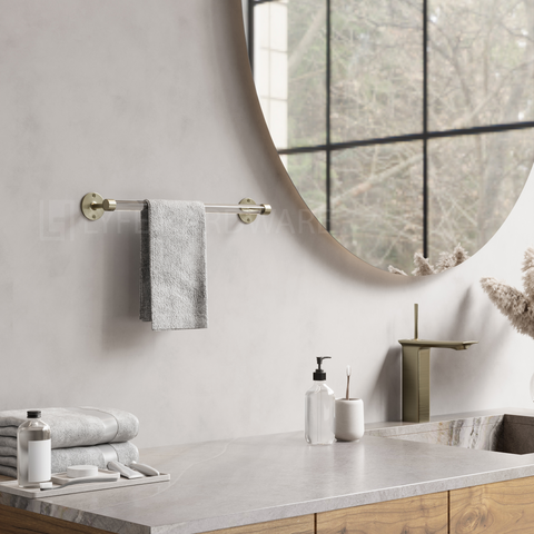 Deco End Acrylic Towel Bar