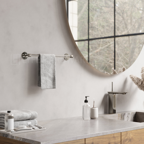 Deco End Acrylic Towel Bar
