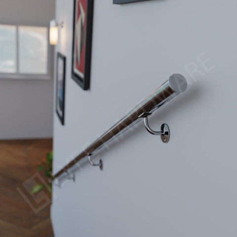 Custom Polished Stainless Steel Handrail Kit (with End Caps)