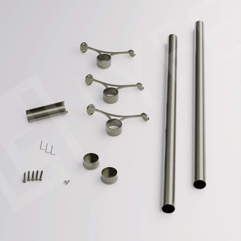 Custom Antique Brass Bar Foot Rail Kit