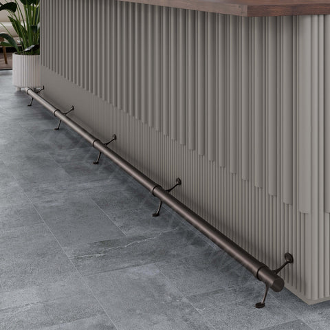 Custom Oil Rubbed Bronze Bar Foot Rail Kit