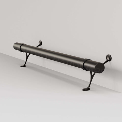 Custom Matte Black Bar Foot Rail Kit