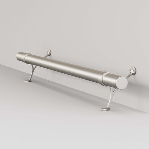 Custom Brushed Stainless Steel Bar Foot Rail Kit