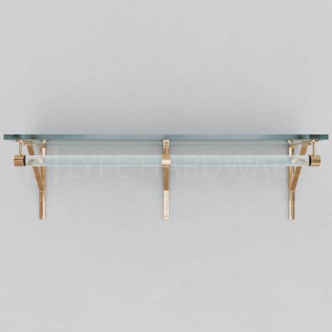 Acrylic Lucite Shelf Rack with Hanging Rod