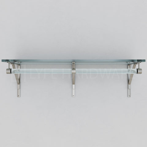 Acrylic Lucite Shelf Rack with Hanging Rod