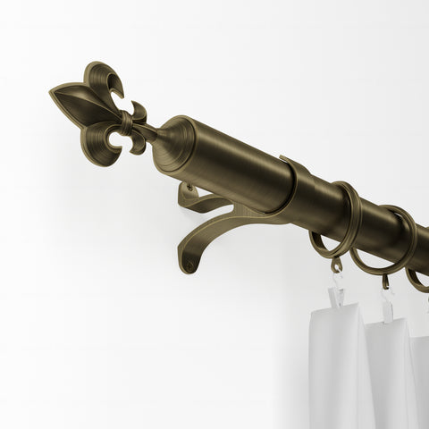 Standard Drapery Rod Kit | Fleur-de-Lis Finial