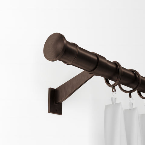 Standard Drapery Rod Kit | Disc Finial