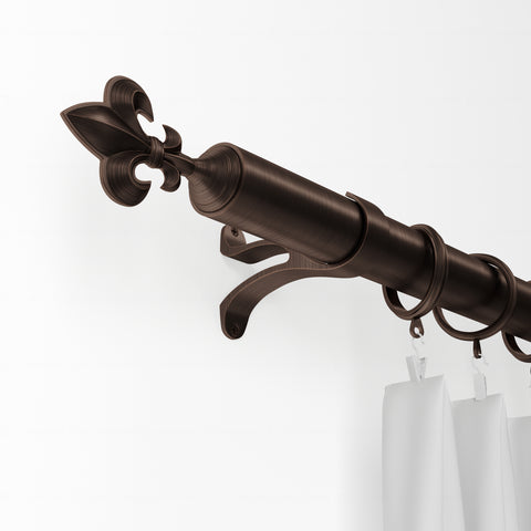 Standard Drapery Rod Kit | Fleur-de-Lis Finial