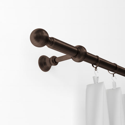 Standard Drapery Rod Kit | Ball Finial