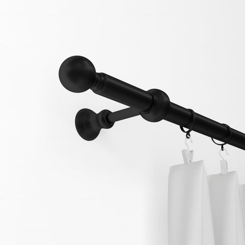 Standard Drapery Rod Kit | Ball Finial