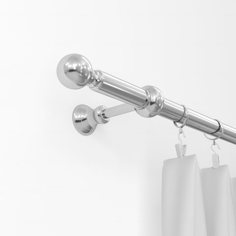 Standard Drapery Rod Kit | Ball Finial