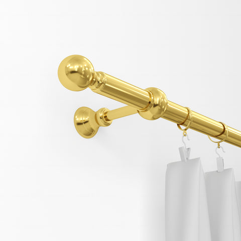 Standard Drapery Rod Kit | Ball Finial