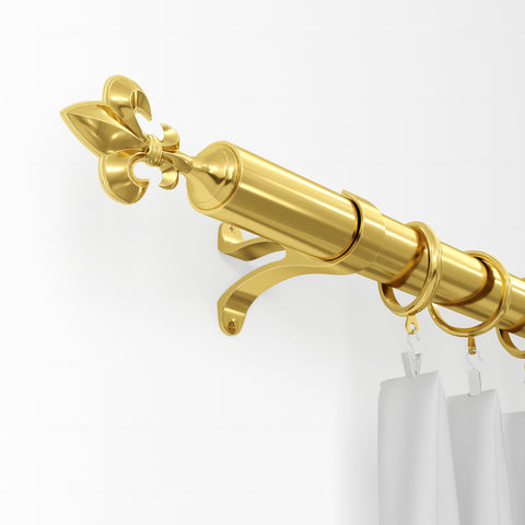 Standard Drapery Rod Kit | Fleur-de-Lis Finial