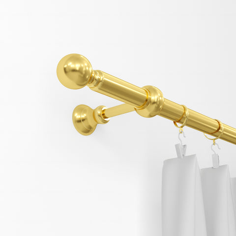 Standard Drapery Rod Kit | Ball Finial