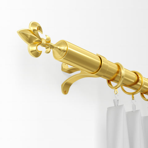 Standard Drapery Rod Kit | Fleur-de-Lis Finial