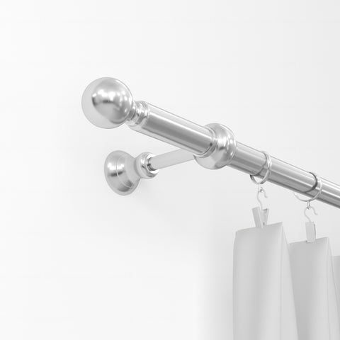 Standard Drapery Rod Kit | Ball Finial