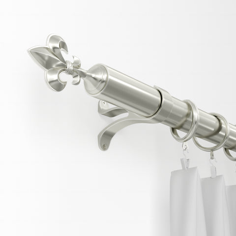 Standard Drapery Rod Kit | Fleur-de-Lis Finial