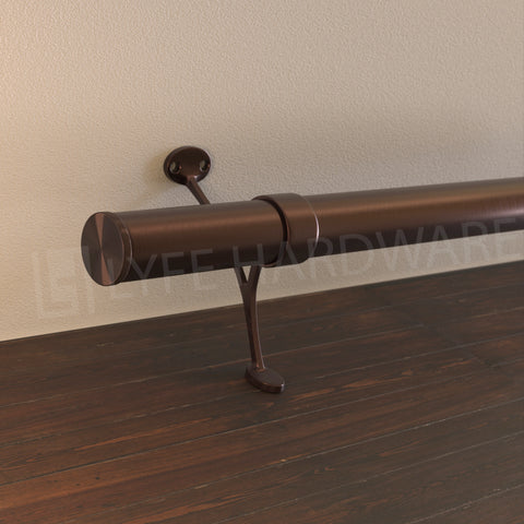 Custom Antique Bronze Bar Foot Rail Kit