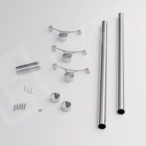 Custom Brushed Stainless Steel Bar Foot Rail Kit