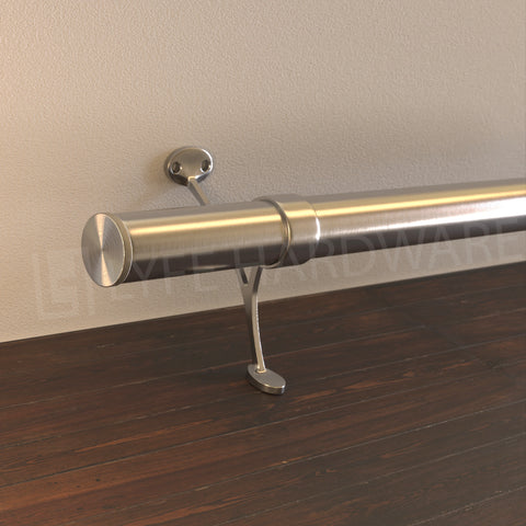 Custom Brushed Stainless Steel Bar Foot Rail Kit