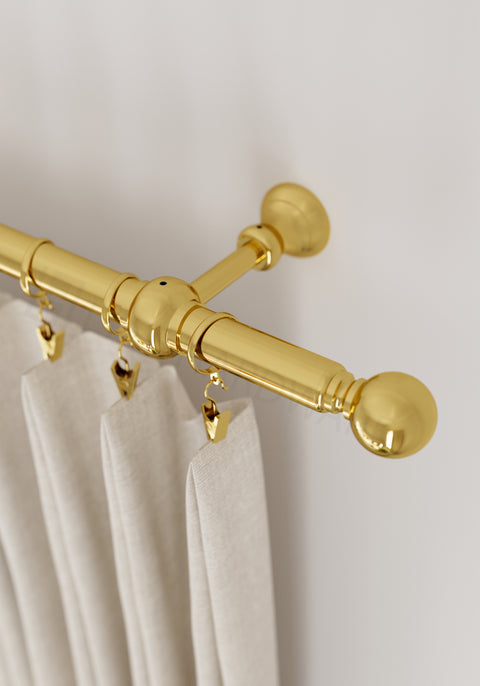 Standard Drapery Rod Kit | Ball Finial