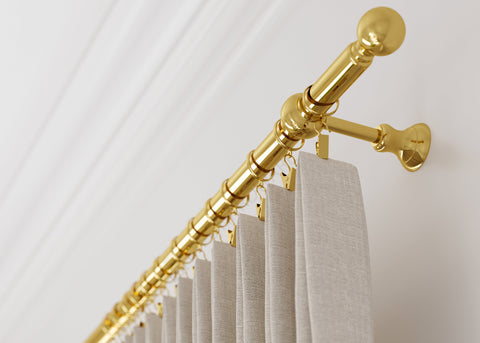 Standard Drapery Rod Kit | Ball Finial