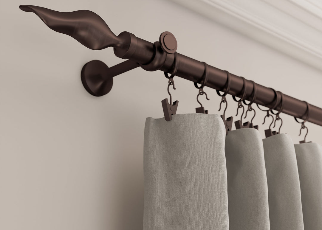 Drapery Rod Kit — Spear Finial | Brass, Black & 13+ Finishes | Lyfe ...