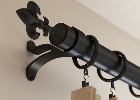 Standard Drapery Rod Kit | Fleur-de-Lis Finial