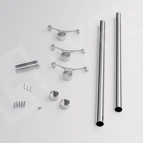 Custom Polished Stainless Steel Bar Foot Rail Kit