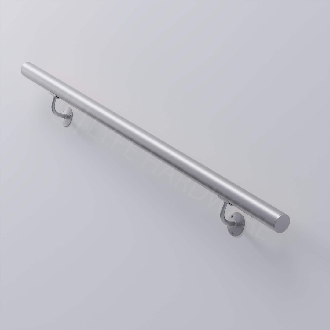 Custom Brushed Stainless Steel Handrail Kit (with End Caps) – Lyfe Hardware