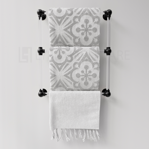 Acrylic Lucite Three Bar Bathroom Towel Rack