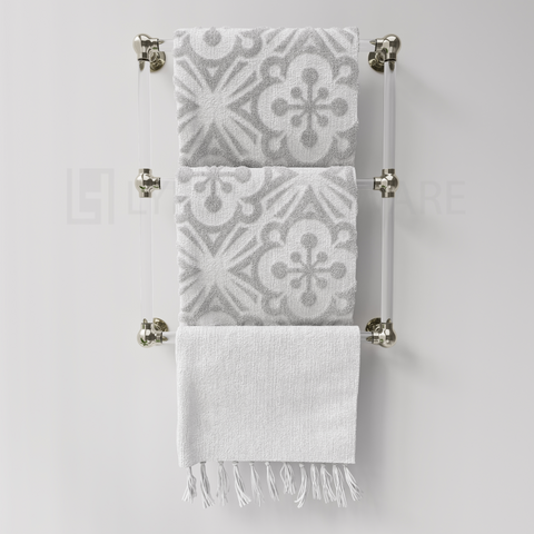 Acrylic Lucite Three Bar Bathroom Towel Rack