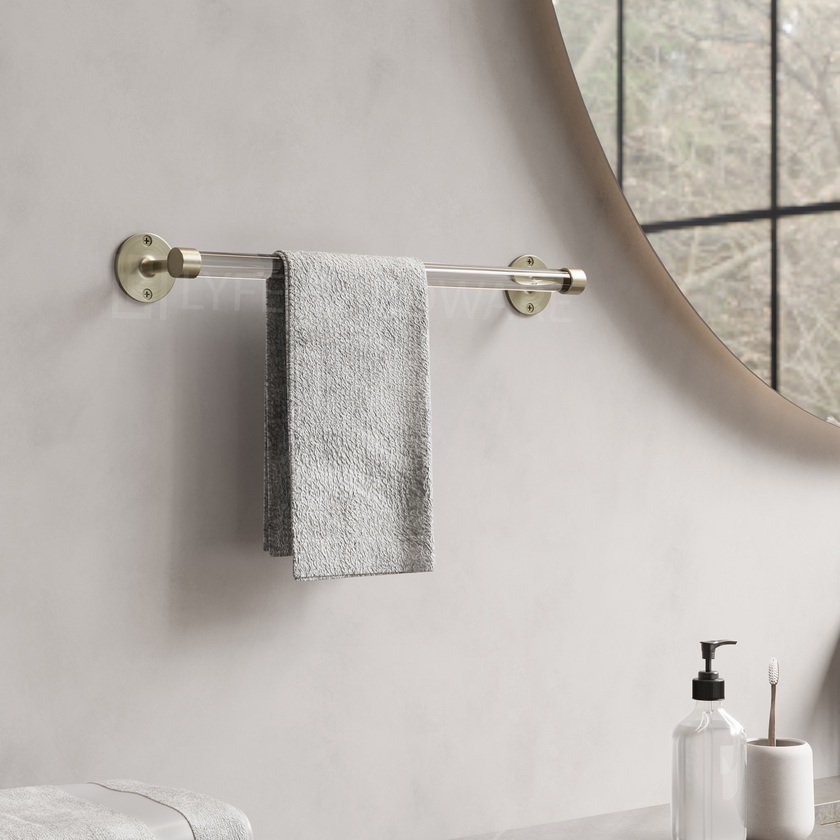 Deco End Acrylic Towel Bar – Lyfe Hardware