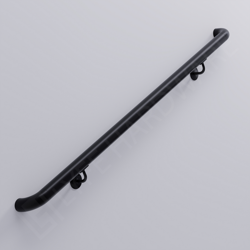 Custom Matte Black Handrail Kit (with Wall Returns) – Lyfe Hardware