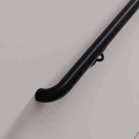 Custom Matte Black Handrail Kit (with Wall Returns)