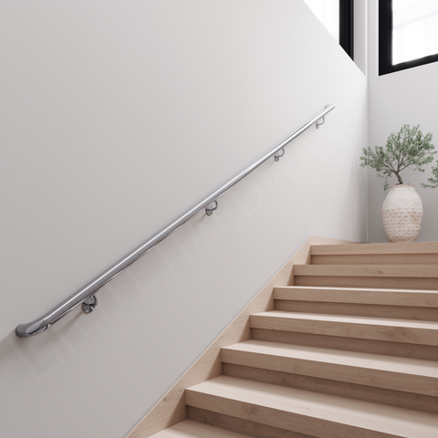 Custom Polished  Stainless Steel Handrail Kit (with Wall Returns)